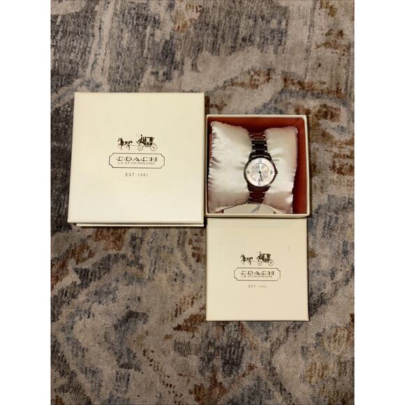 Coach Women’s Stainless Steel Signature “C” Watch Silver Dial Mint With Box main image 7